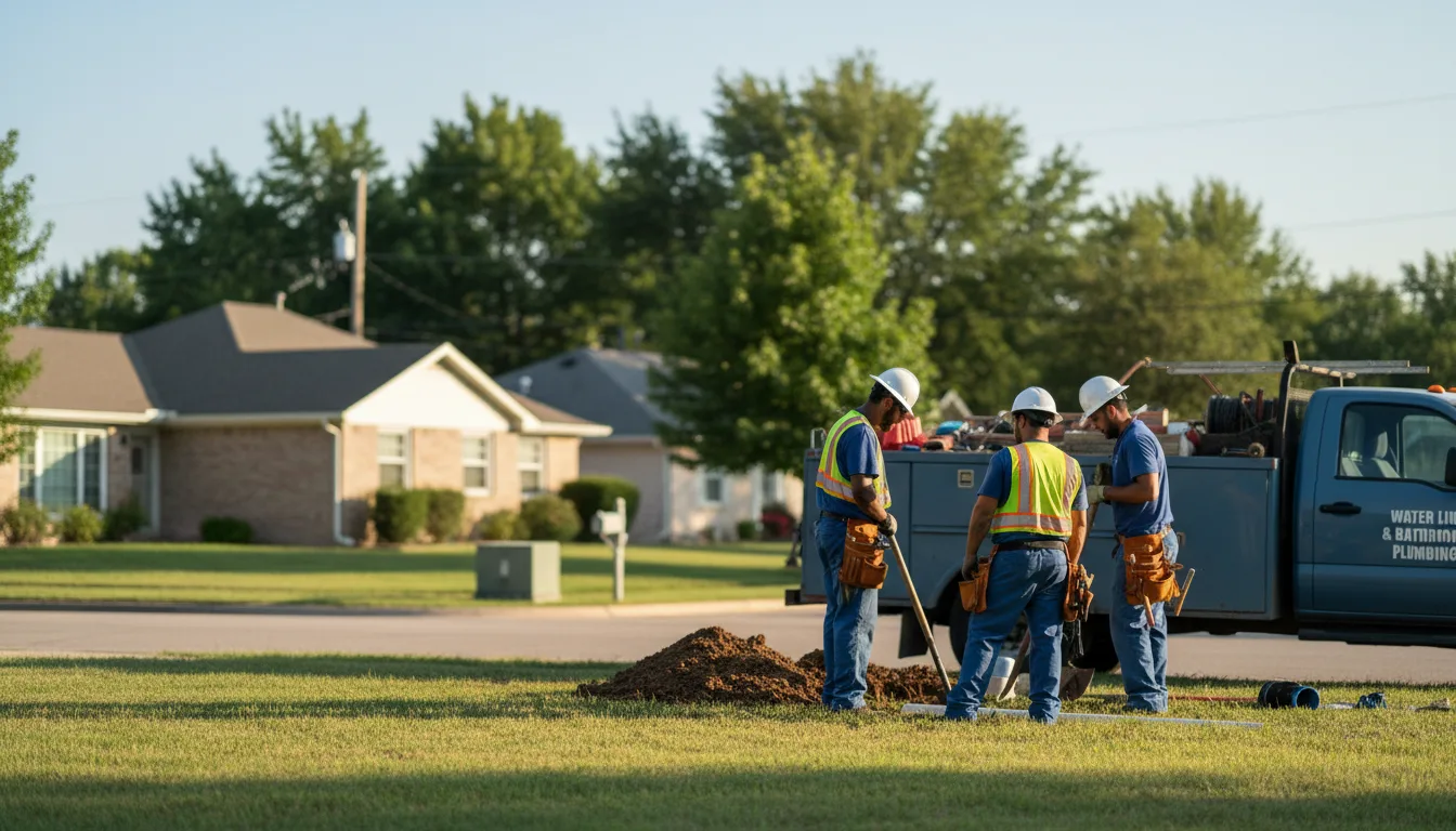 Residential water line and bathroom plumbing service in Rose Hill, IA